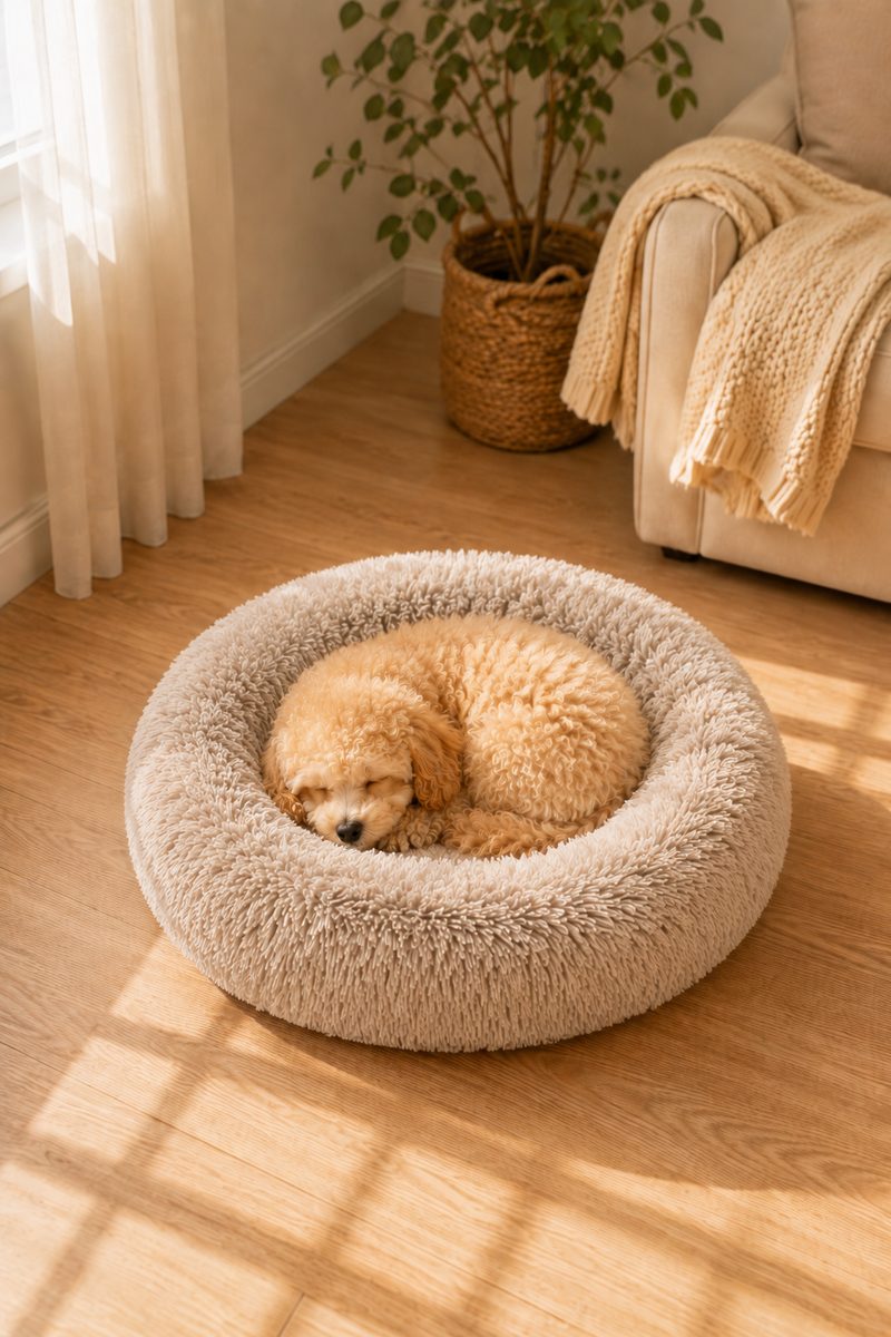 Pawlieのベッドで眠る犬